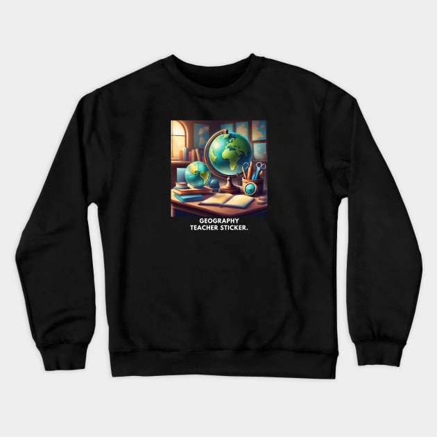 Geography Teacher Crewneck Sweatshirt by BlackMeme94